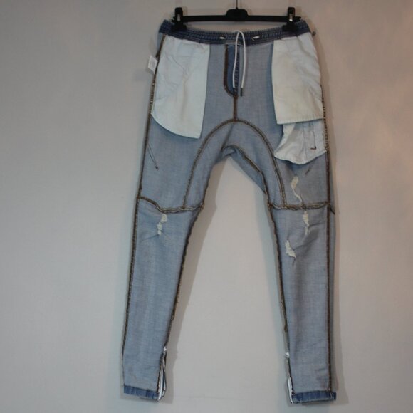 Kollar Men  handcrafted stretch denim slim  Jeans pull on size 32 - Picture 3 of 9